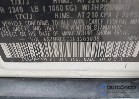 2014 Subaru Outback 2.5I Limited z USA, uszkodzony, nr VIN 4S4BRCLC3E3263008